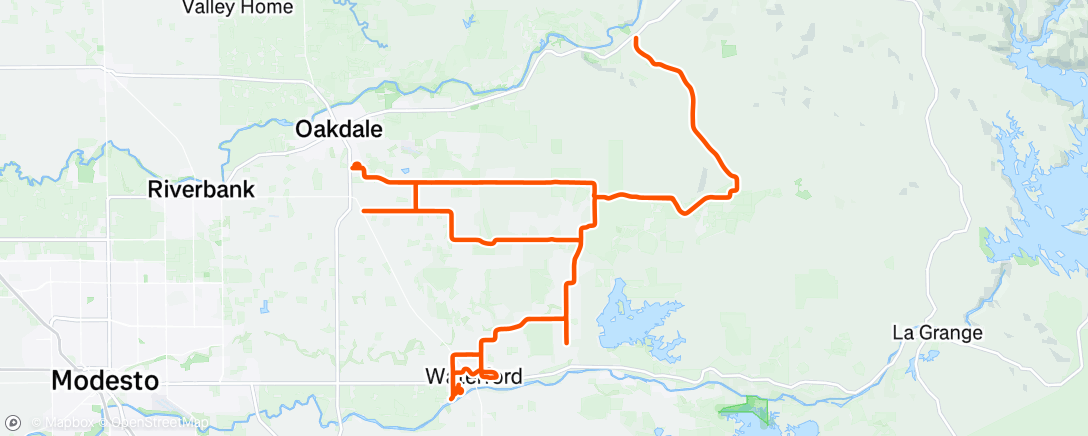 Map of the activity, Oakdale - Cycle - Cyclemeter