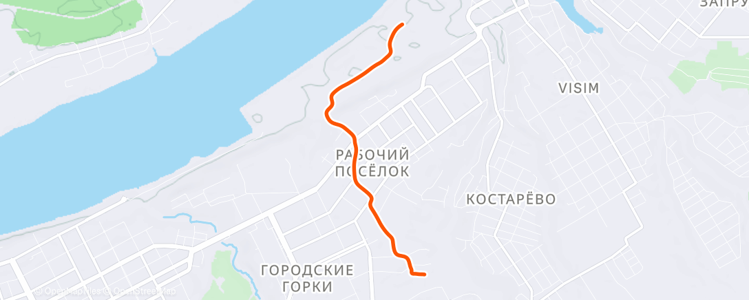 Map of the activity, Утренняя прогулка