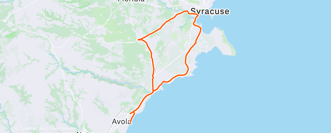 Map of the activity, Afternoon Ride