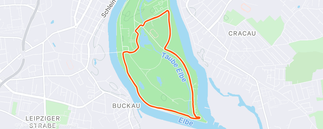 Map of the activity, 50. Silvesterlauf