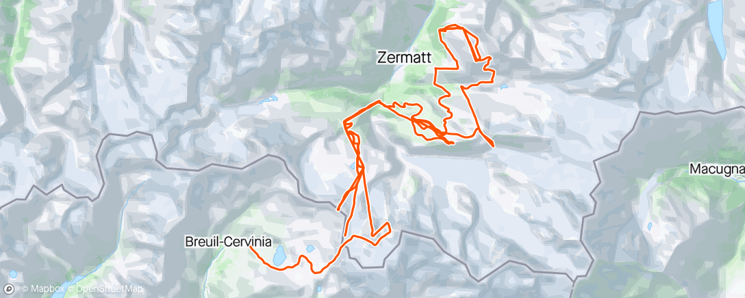 Map of the activity, Sessione di sci alpino mattutina
