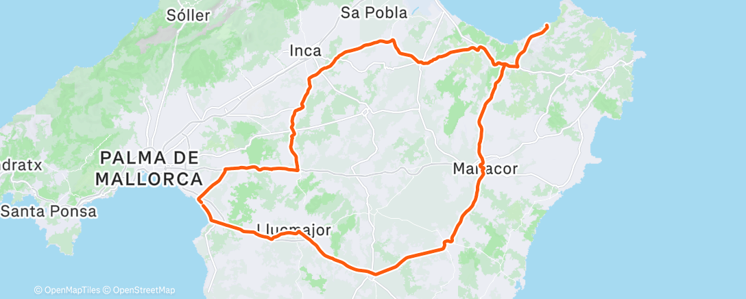 Map of the activity, Mit Platten auf dem Standstreifen der Autobahn zur ersten Ausfahrt gerettet 🤪