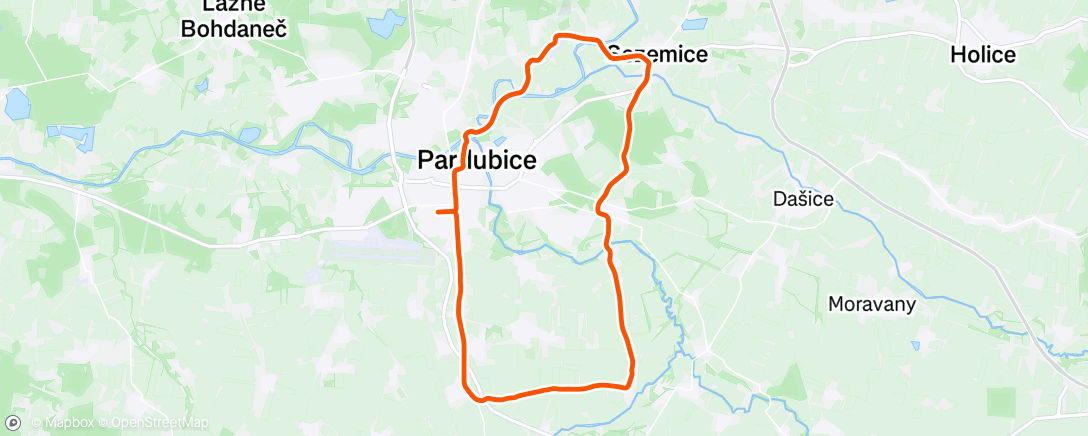 Map of the activity, Afternoon Ride