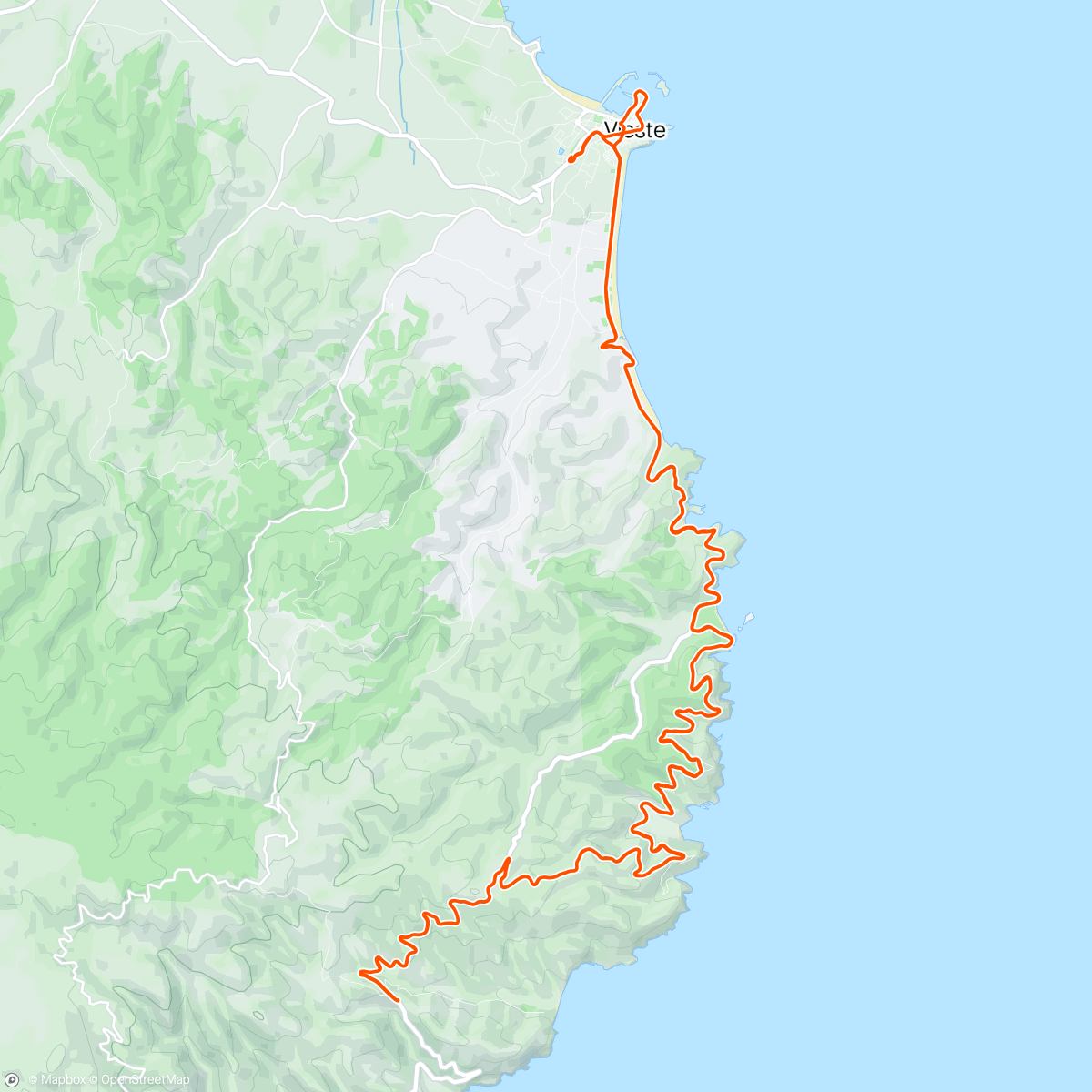 Map of the activity, Giretto sulla costa