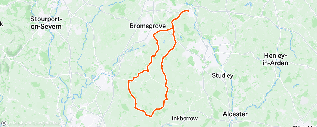 Map of the activity, Afternoon Ride