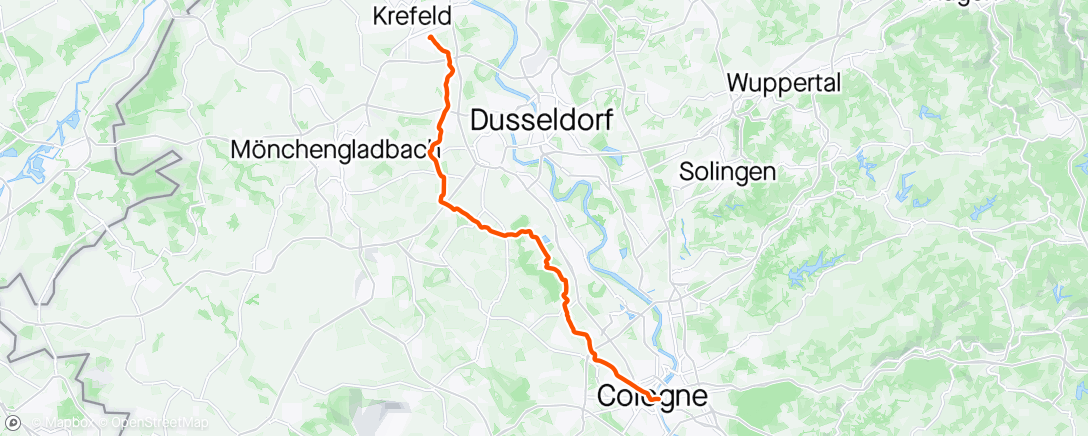 Map of the activity, Nach Fischeln durch Osterath mit Zven