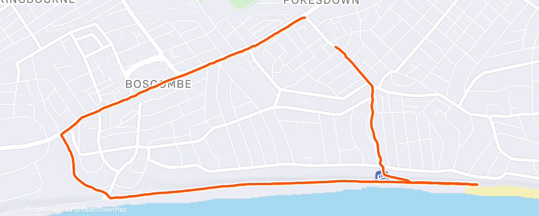 Map of the activity, Afternoon Run