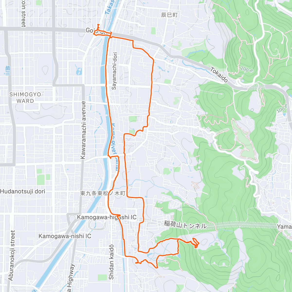 Map of the activity, Kyoto: Fushimi Inari