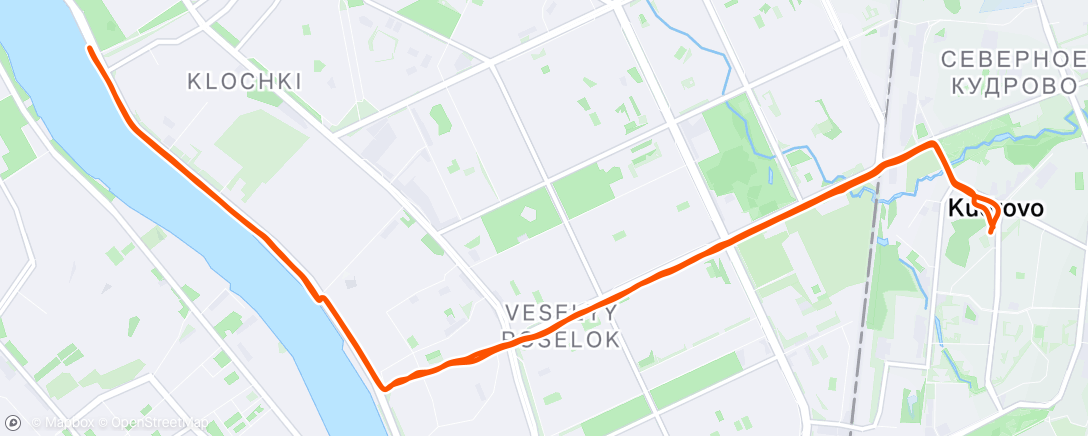 Map of the activity, Полуденный забег