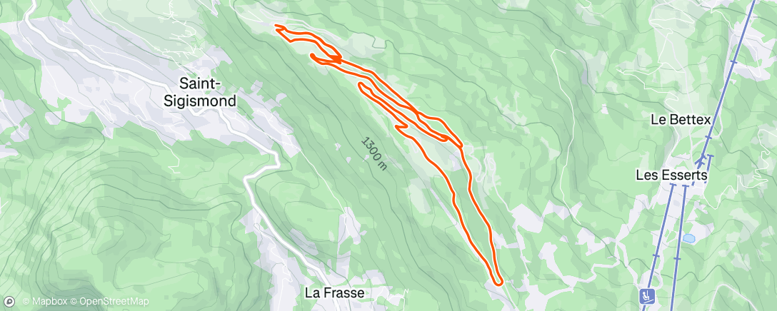 Map of the activity, Ski nordique le matin