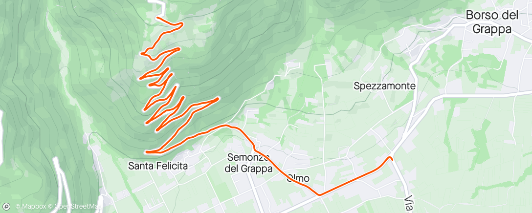 Карта физической активности (Monte Grappa Giro 2024)