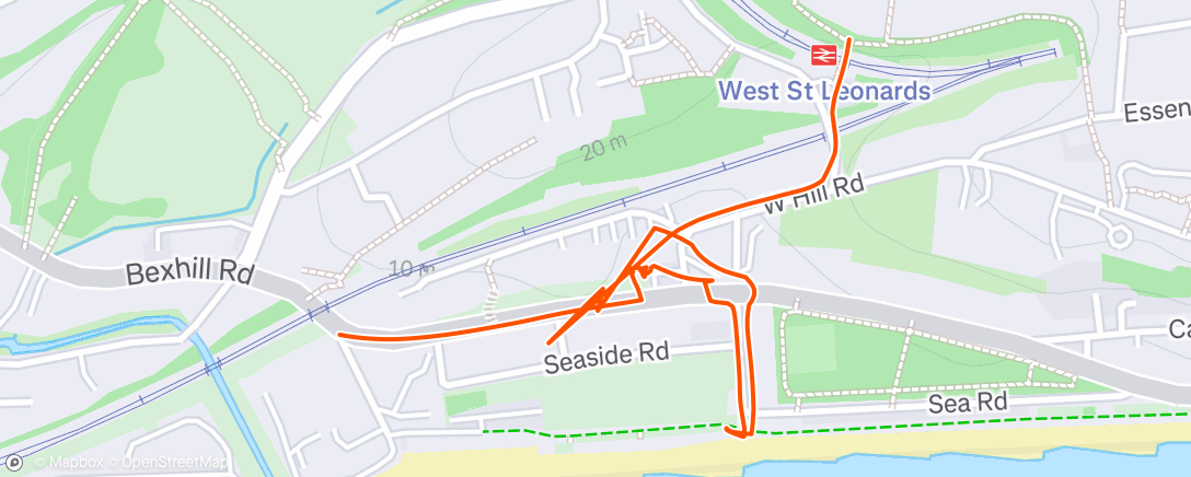 Map of the activity, Afternoon Walk