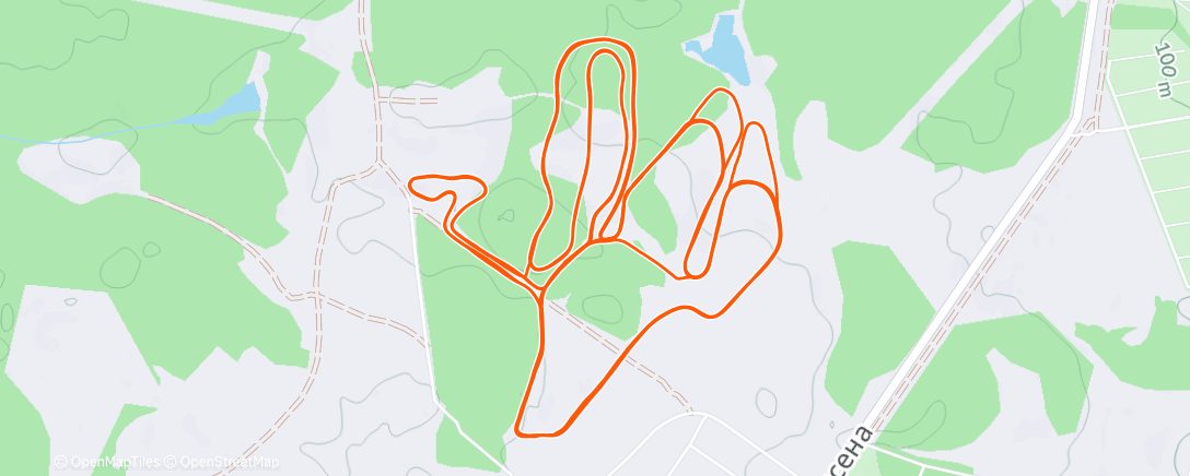 Map of the activity, Северный лыжный заезд (после обеда)