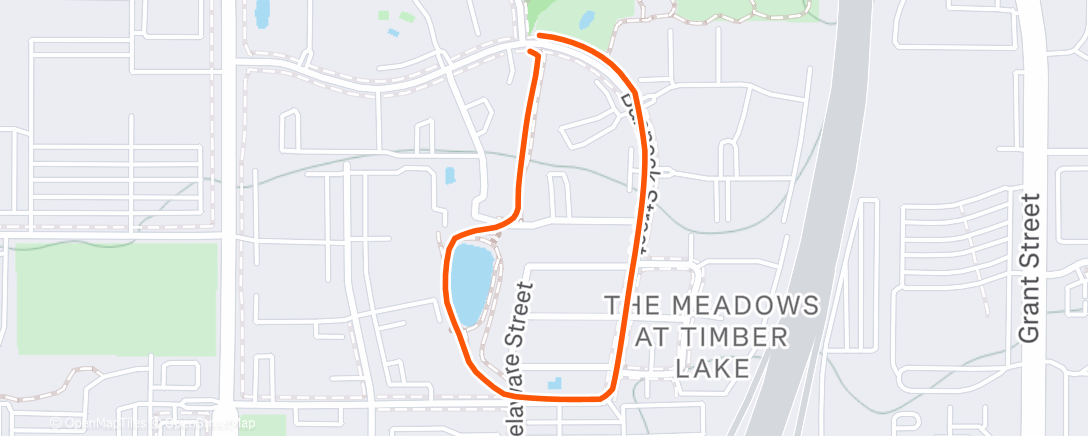 Map of the activity, Morning Run