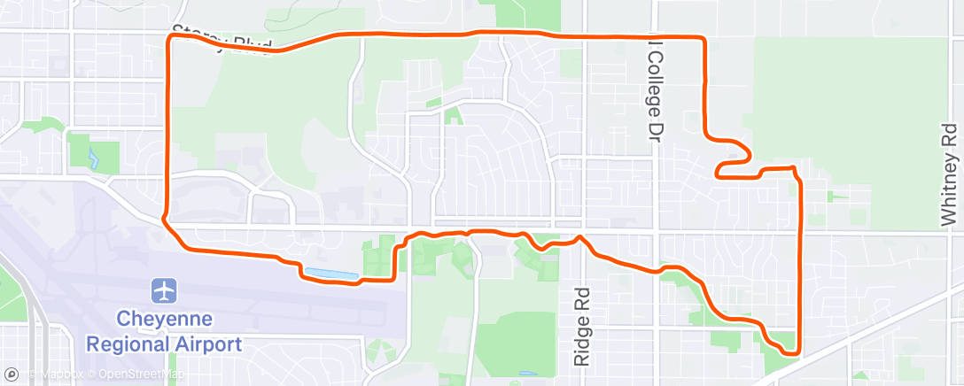Map of the activity, Morning Run