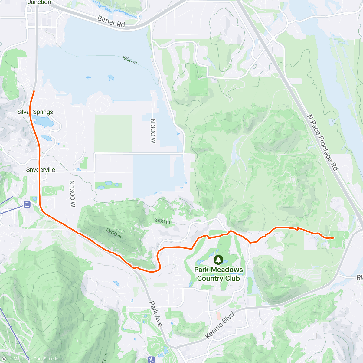 Map of the activity, park city is not flat