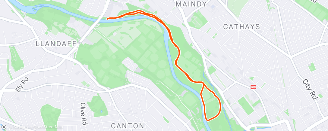 Map of the activity, Cardiff parkrun #780 (29:04)
