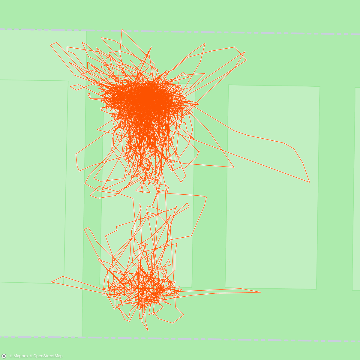 Map of the activity, Tennis match with Pat