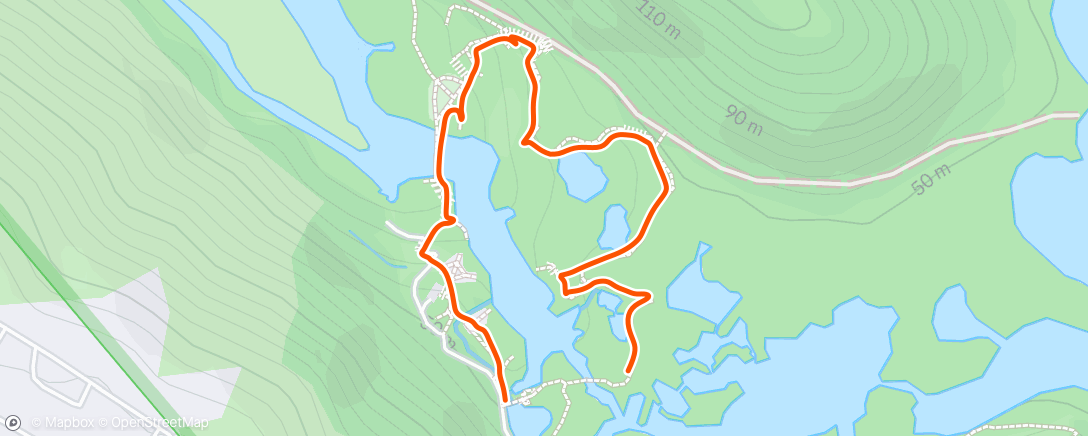 Map of the activity, Morning Walk