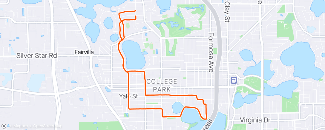 Map of the activity, Morning jog