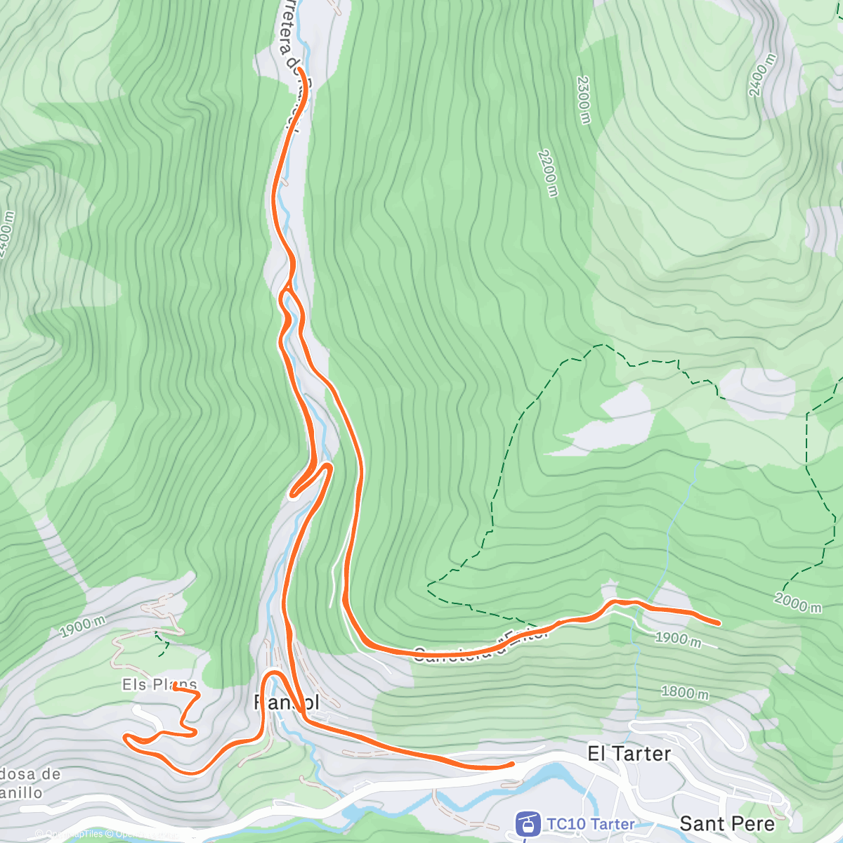 Mappa dell'attività Afternoon Mountain Bike Ride
