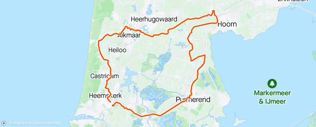 Kaart van de activiteit “Ronde van Noord-Holland”