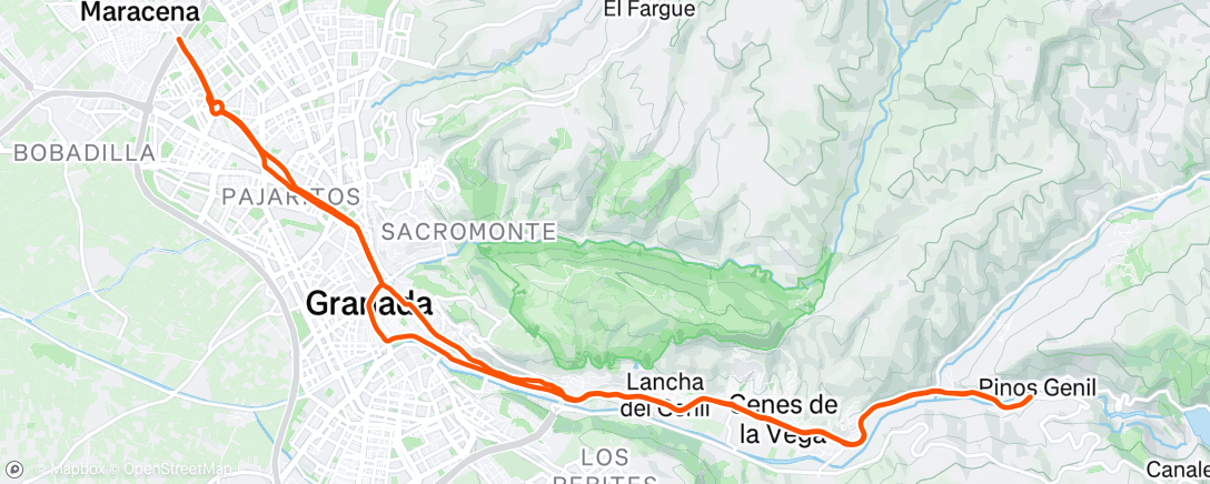 Map of the activity, Pinos mañanero