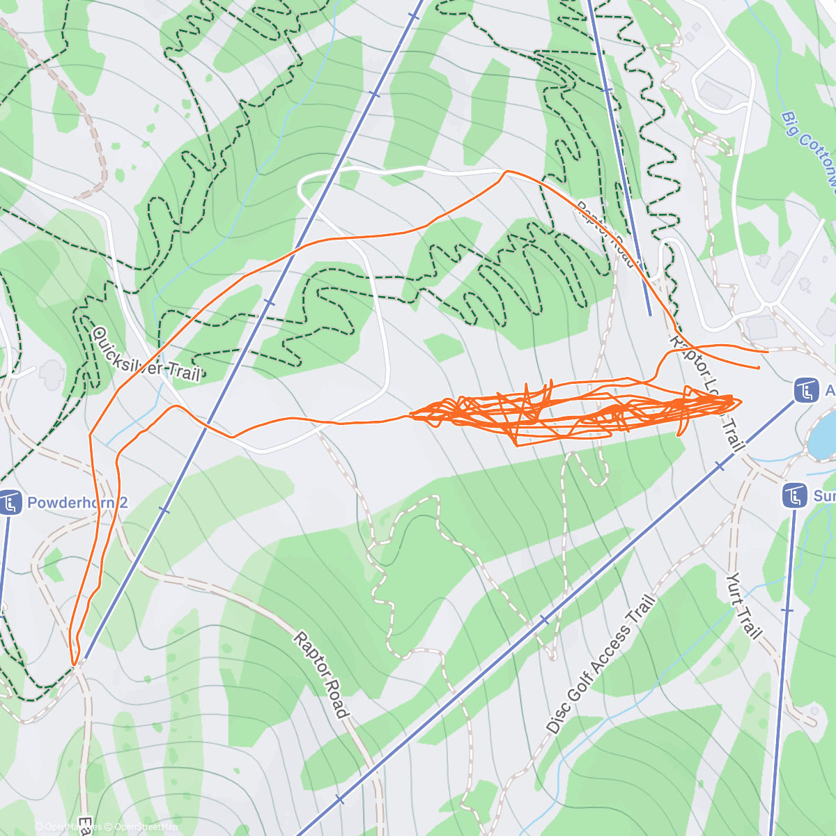 Map of the activity, Last intervals before the first race 🔥