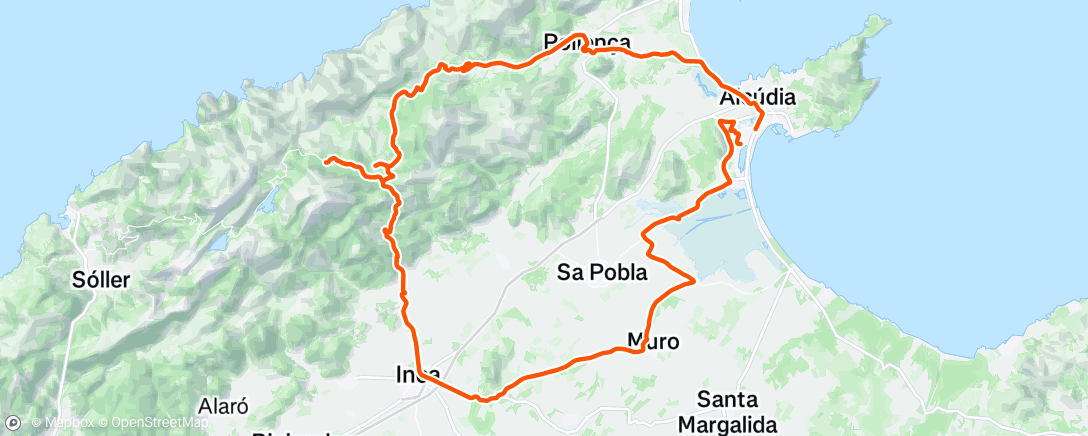 Map of the activity, Sortie vélo le matin