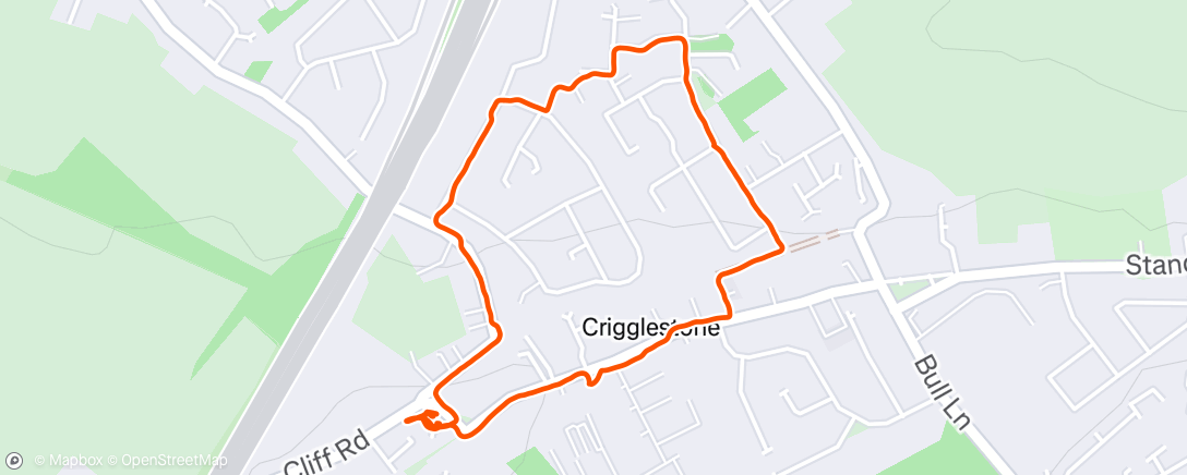 Map of the activity, Evening Walk