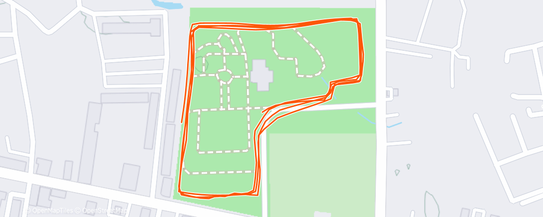 Map of the activity, Evening Run