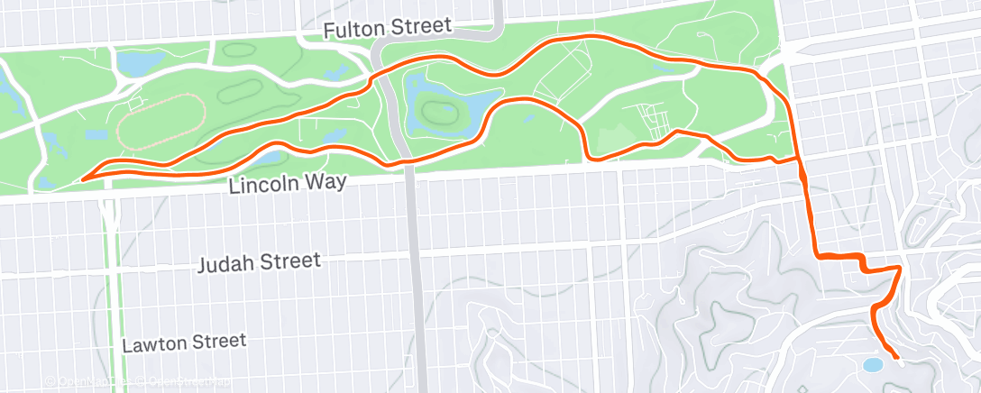 Map of the activity, 3x8min tempo