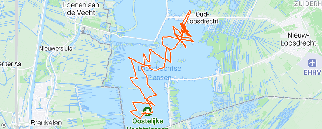Map of the activity, Loosdrecht zeilen
