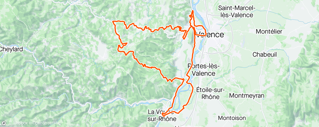 Mapa da atividade, Col des Fans  - La Voulte