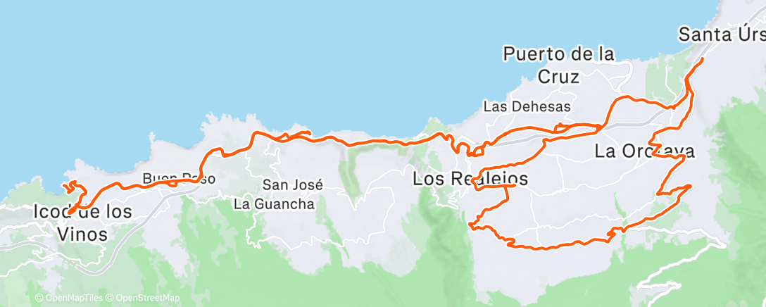 Map of the activity, Bicicleta por la tarde