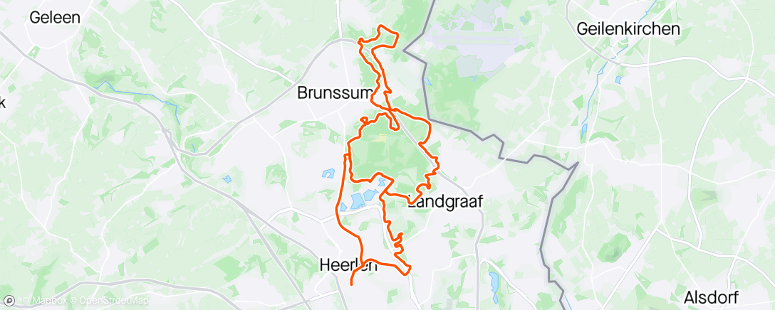Map of the activity, Marathon afstand