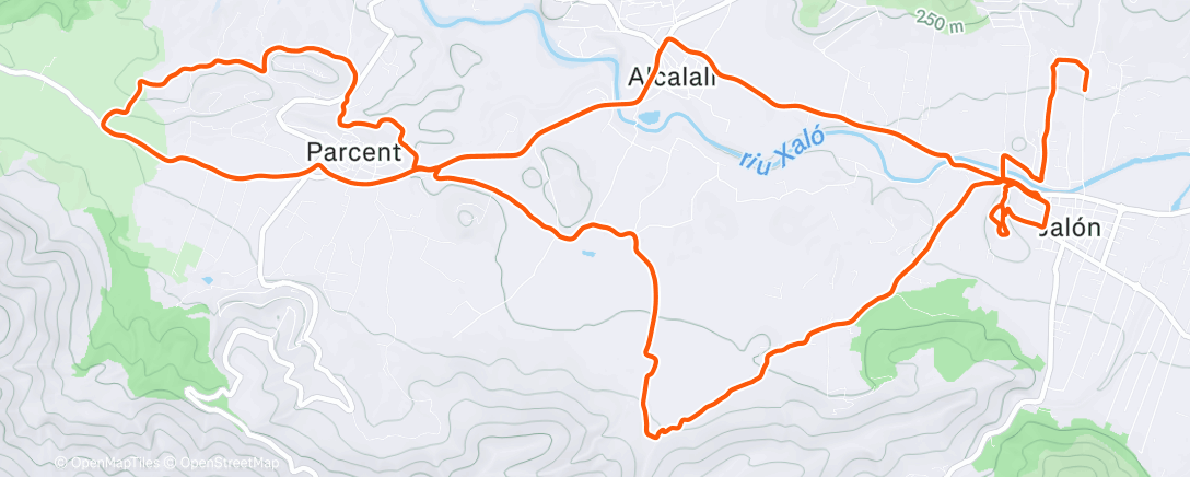 Map of the activity, Afternoon Mountain Bike Ride