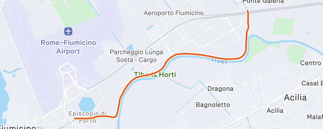 Карта физической активности (🏃🏼 Run / Ciclabile (Fiumicino))
