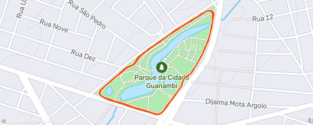 Map of the activity, Corrida matinal