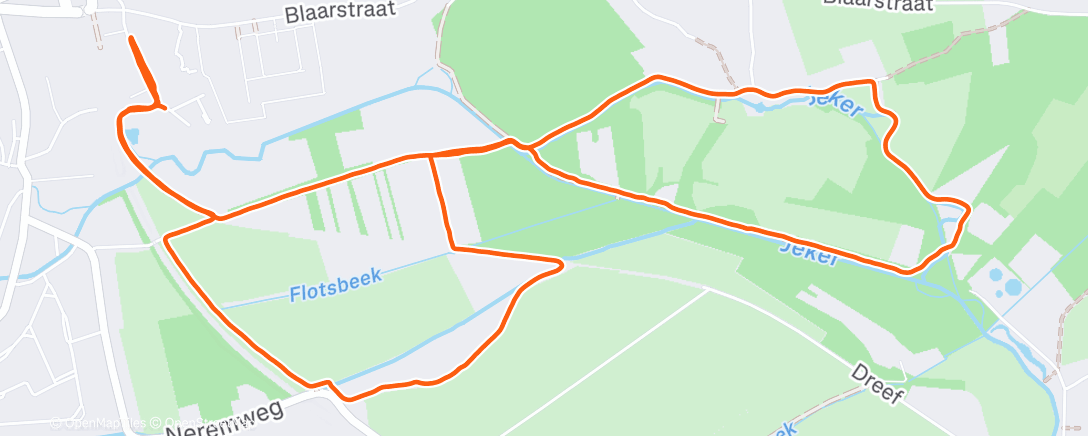 Map of the activity, Trenara Hersteltraining