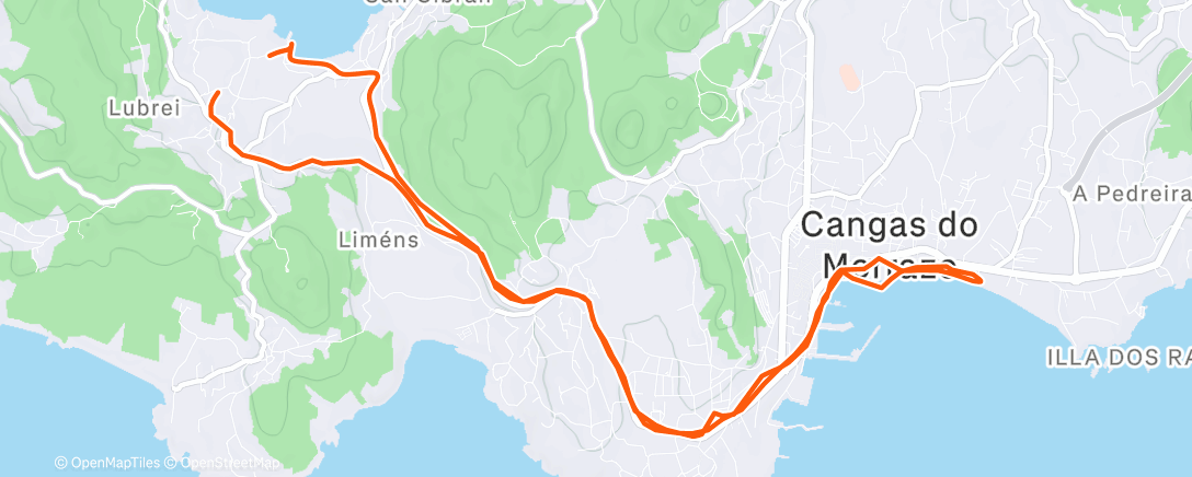 Map of the activity, Morning Run
