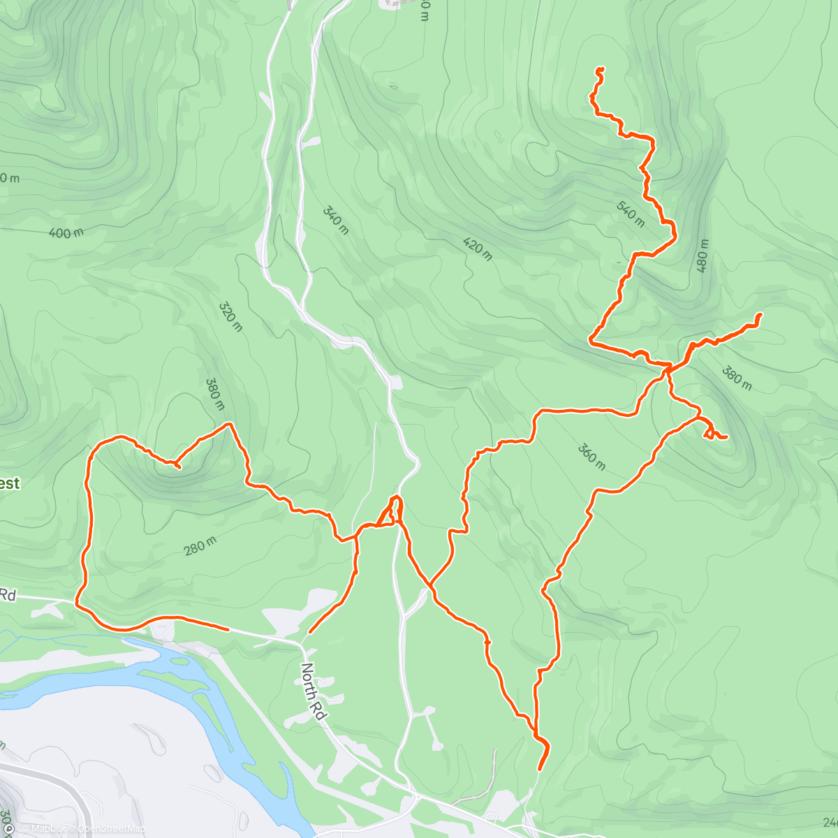 Map of the activity, Mt. Ingalls and redlining
