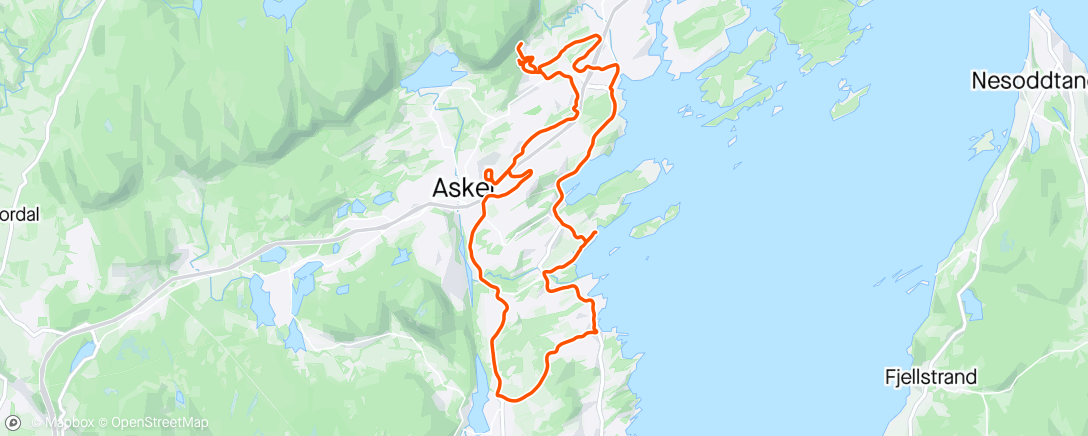 Map of the activity, Opp og ned og rundt omkring i Asker
