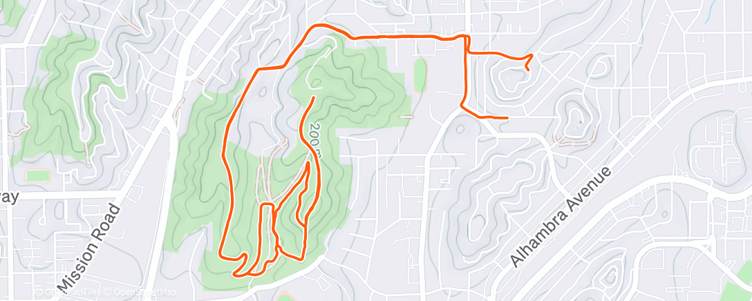 Map of the activity, Morning Run