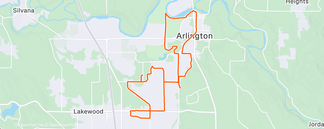 Map of the activity, 24: Andrew's Marathon