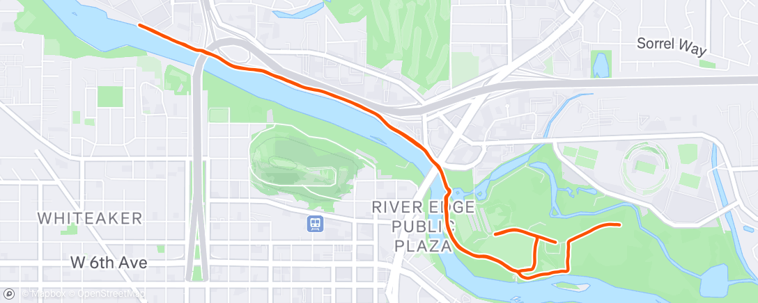 Map of the activity, Easy in Eugene