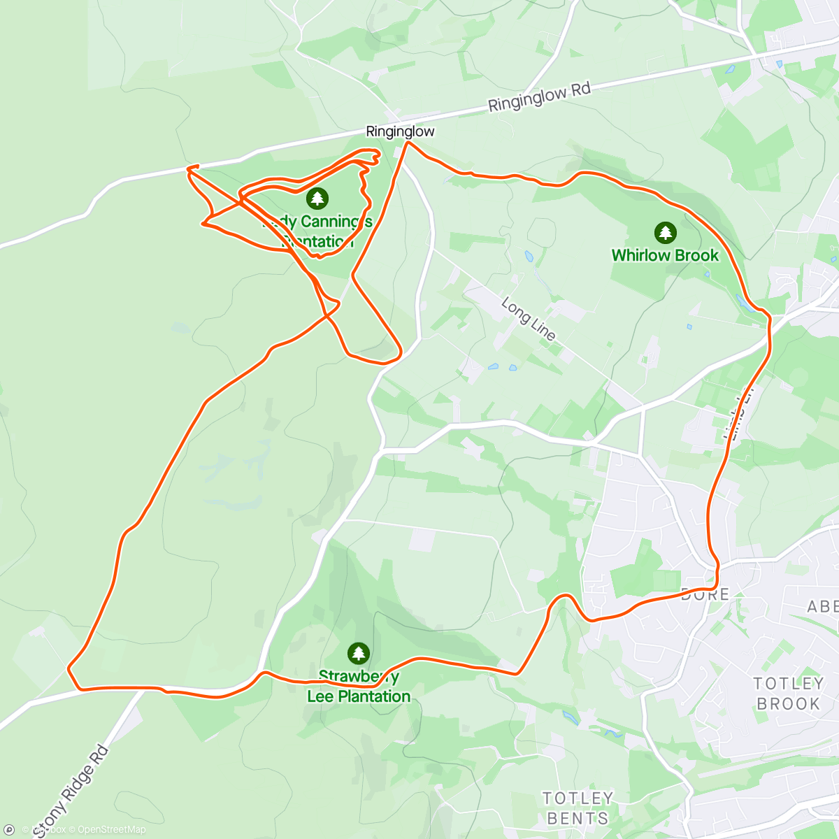 Map of the activity, First ride after bike re-build 😀