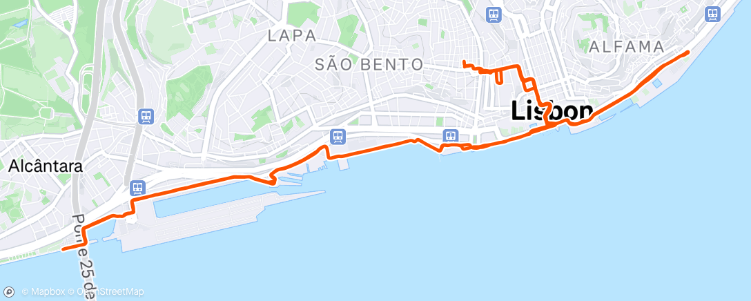 Map of the activity, Morning Run