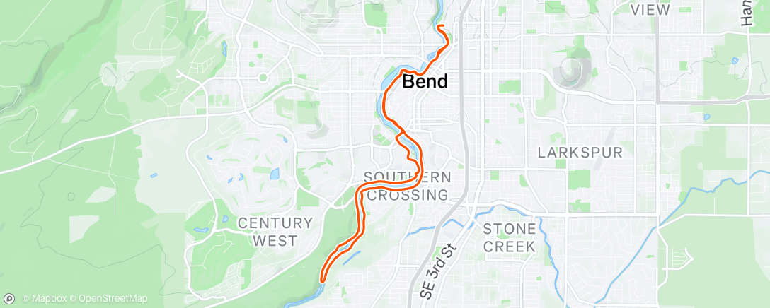 Map of the activity, morning run with Mr. minion