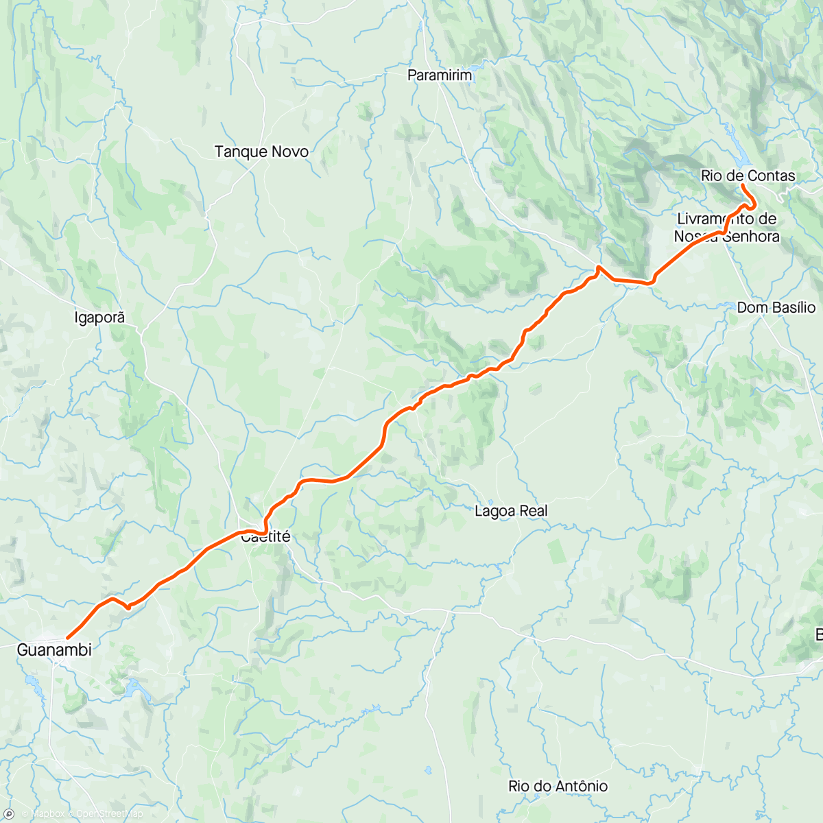 Mapa da atividade, Guanambi  -  Rio de Contas 🙏🏿🙏🏿🙏🏿